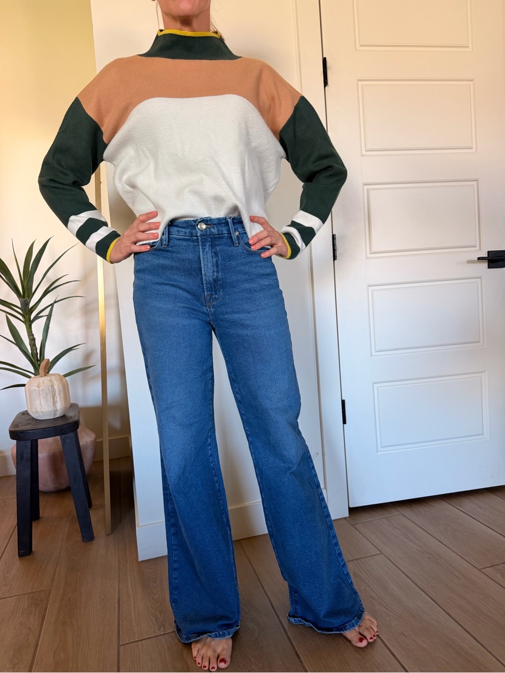 Good American High-Waist Blue Wide Leg Women's Jeans - Picture 3 of 3